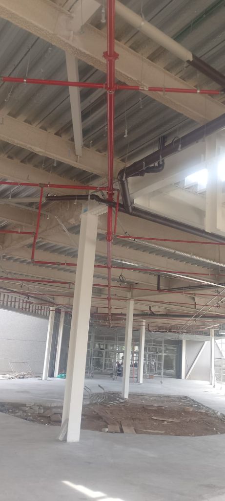 Sistema de sprinklers - Instalação comercial